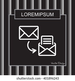 Web line icon. View Post, message
