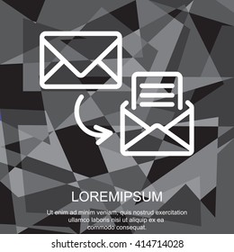 Web line icon. View Post, message