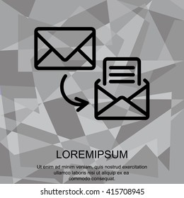 Web line icon. View Post, message