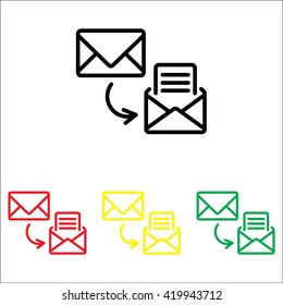 Web line icon. View Post, message