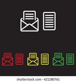 Web line icon. View Post, message