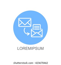 Web line icon. View Post, message