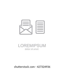 Web line icon. View Post, message