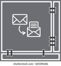 Web line icon. View Post, message