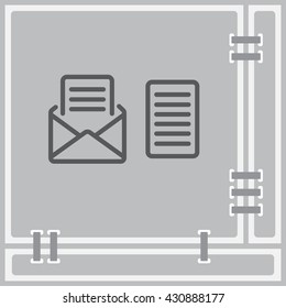 Web line icon. View Post, message
