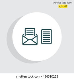 Web line icon. View Post, message