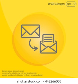 Web line icon. View Post, message
