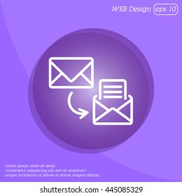 Web line icon. View Post, message