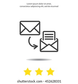 Web line icon. View Post, message