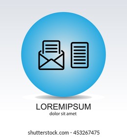 Web line icon. View Post, message