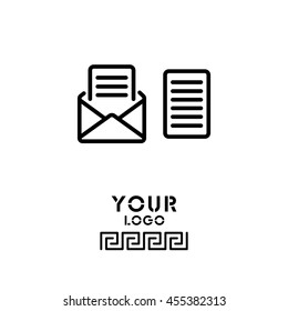 Web line icon. View Post, message