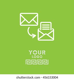 Web line icon. View Post, message