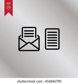 Web line icon. View Post, message