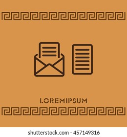 Web line icon. View Post, message