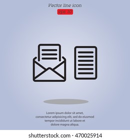 Web line icon. View Post, message