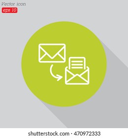 Web line icon. View Post, message