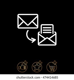 Web line icon. View Post, message