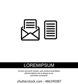 Web line icon. View Post, message