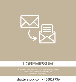 Web line icon. View Post, message