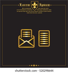 Web line icon. View Post, message