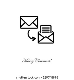 Web line icon. View Post, message