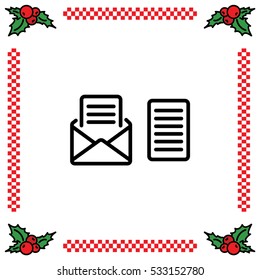 Web line icon. View Post, message