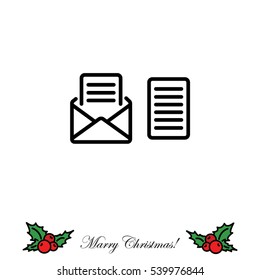 Web line icon. View Post, message