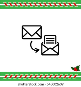 Web line icon. View Post, message