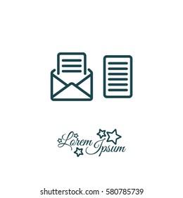 Web line icon. View Post, message