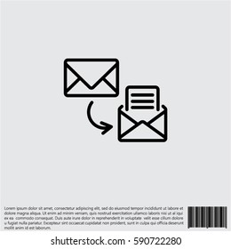 Web line icon. View Post, message
