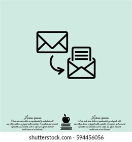 Web line icon. View Post, message