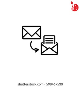 Web line icon. View Post, message