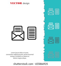 Web line icon. View Post, message