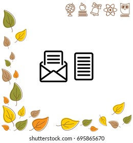 Web line icon. View Post, message
