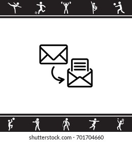 Web line icon. View Post, message