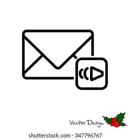 Web line icon. Voice messages