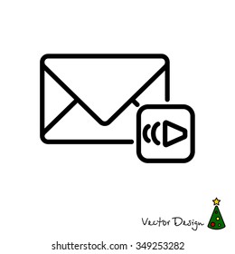 Web line icon. Voice messages