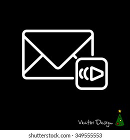 Web line icon. Voice messages