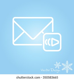 Web line icon. Voice messages