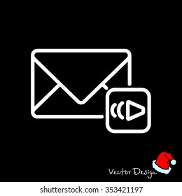 Web line icon. Voice messages