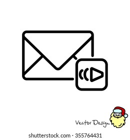Web line icon. Voice messages
