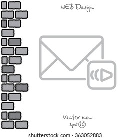 Web line icon. Voice messages
