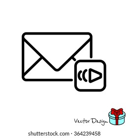 Web line icon. Voice messages
