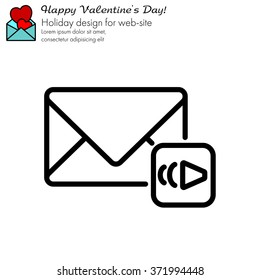 Web line icon. Voice messages