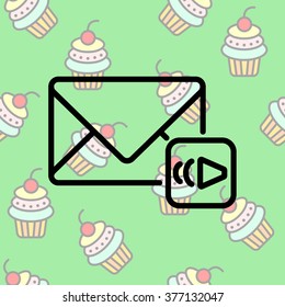 Web line icon. Voice messages