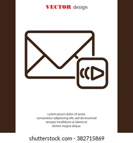 Web line icon. Voice messages