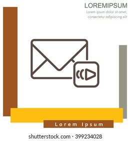 Web line icon. Voice messages