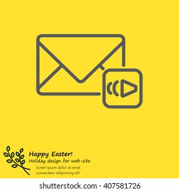 Web line icon. Voice messages