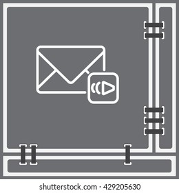 Web line icon. Voice messages