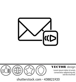 Web line icon. Voice messages